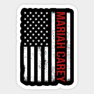 Graphic Mariah Carey Proud Name US American Flag Birthday Gift Sticker